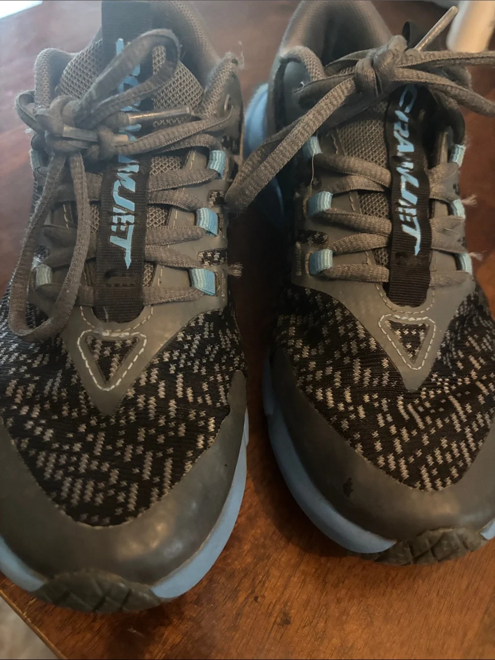 Under Armour Gray and Light Blue Kids' Sneakers